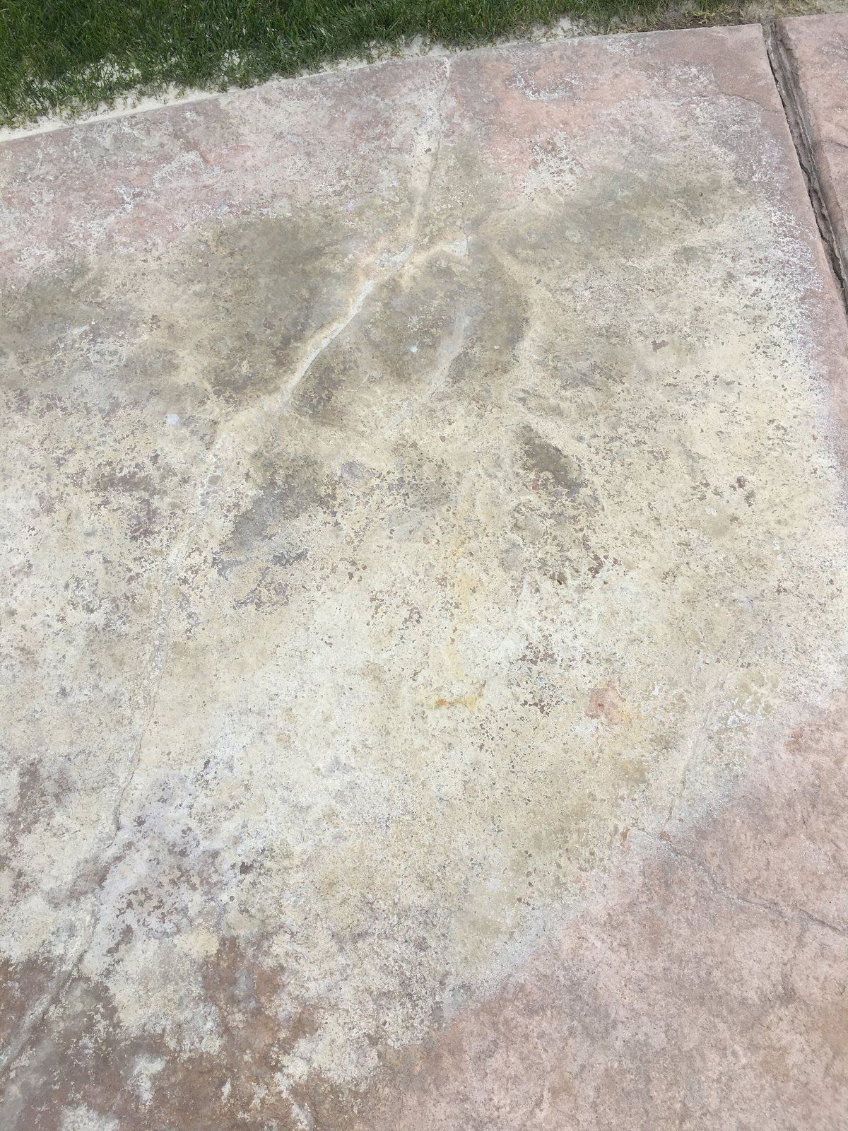 Stamped concrete — before.
